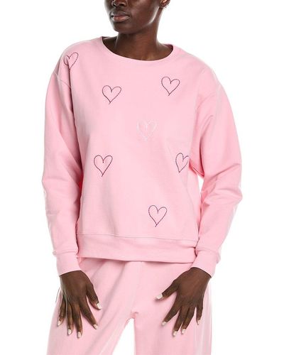 Chrldr Heart Stitch Sweatshirt - Pink