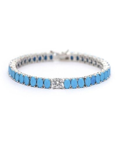 Rivka Friedman Turquoise Cz Bracelet - Blue