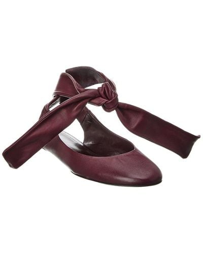 The Attico Cloe Leather Ballet Flat - Purple