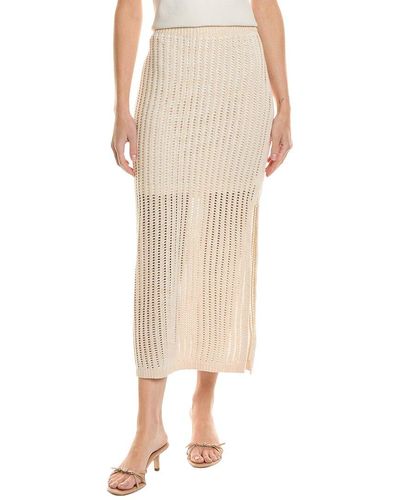 Saltwater Luxe Sweater Midi Skirt - Natural