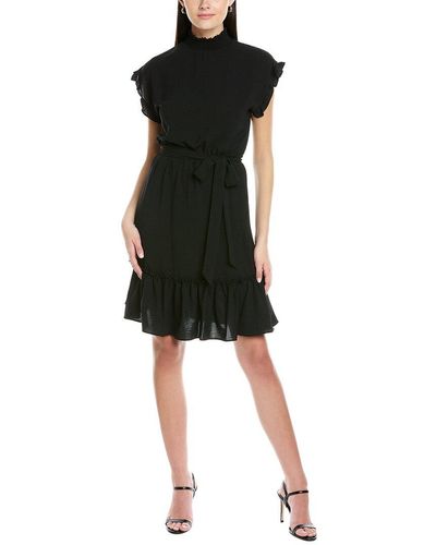Tahari Short Sleeve Mini Dress - Black