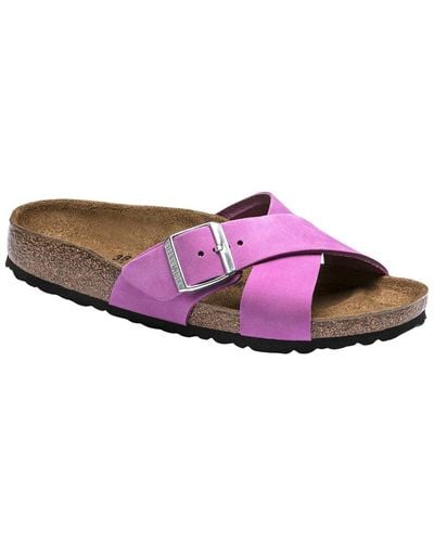 Birkenstock Siena Narrow Leather Sandal - Purple