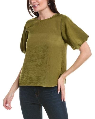 Vince Camuto Puff Sleeve Blouse - Green