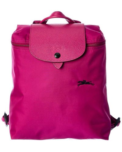 Longchamp Le Pliage Club Nylon Backpack - Pink
