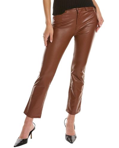 Tahari Coated 5-pocket Ankle Pant - Brown