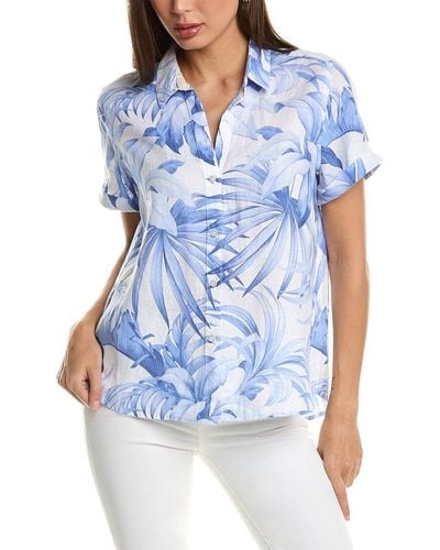 Tommy Bahama Palma Paradise Linen Shirt - Blue
