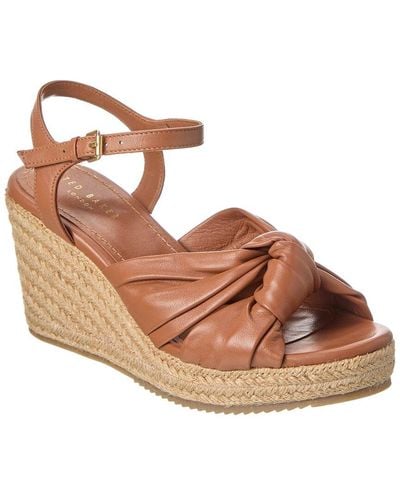 Ted Baker Taymin Leather Wedge Sandal - Brown