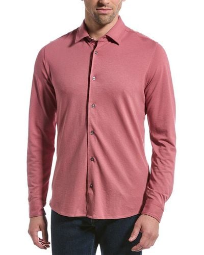 Ted Baker Rigby Pique Shirt - Pink