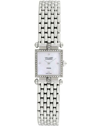 Van Cleef & Arpels Classique Square Diamond Watch, Circa 2000S (Authentic Pre-Owned) - White