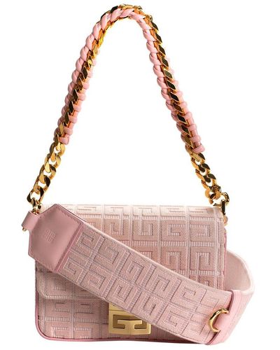 Givenchy Canvas 4G Embroidered Crossbody (Authentic Pre-Owned) - Pink