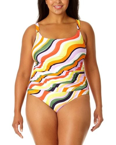 Anne Cole Shirred One-piece - Orange