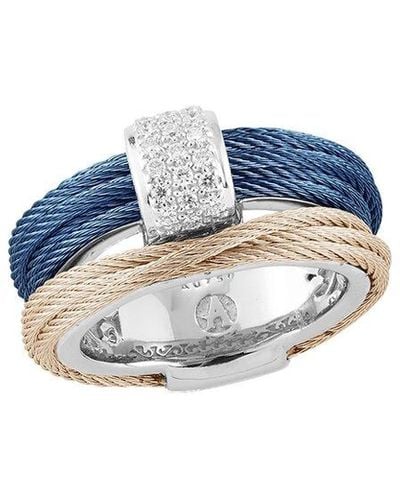 Alor Classique 18k 0.16 Ct. Tw. Diamond Cable Ring - Blue