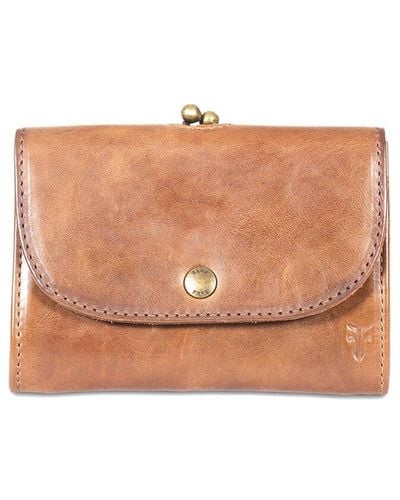 Frye Melissa Clip Leather Purse - Brown