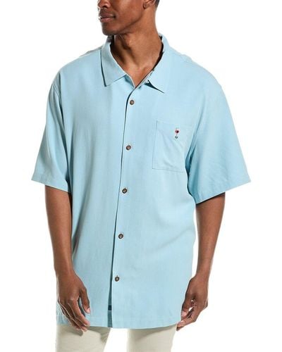 Tommy Bahama Stars Stripes And Wine Silk Shirt - Blue