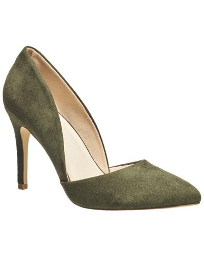 H Halston Kendall Leather Pump - Green