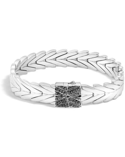 John Hardy Silver Gemstone Modern Link Bracelet - White