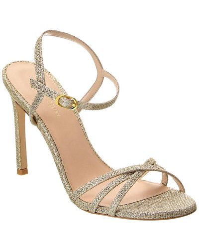 Stuart Weitzman Starla 105 Sparkle Sandal - Metallic