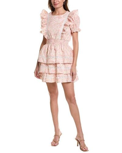 Sail To Sable Flutter Sleeve Mini Dress - Pink