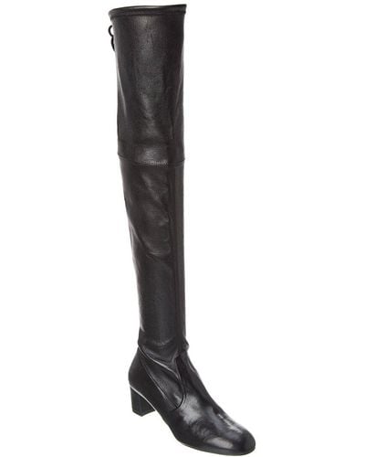 Stuart Weitzman Sofia City 50 Leather Over-the-knee Boot - Black