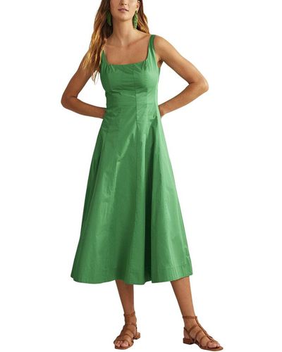 Boden Sleeveless Panelled Midi Dress - Green