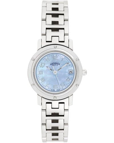 Hermès Clipper Watch, Circa 2000S (Authentic Pre-Owned) - Blue