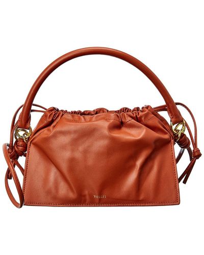 Yuzefi Bom Leather Shoulder Bag - Brown