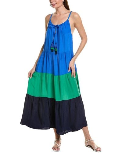 Tommy Bahama Colorblocked Midi Dress - Blue