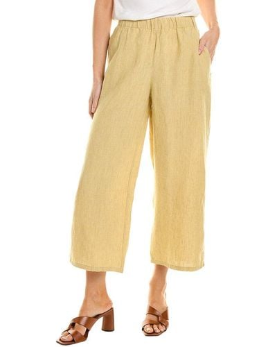 Eileen Fisher Wide Leg Linen Pant - Yellow