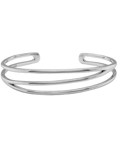 Non-Branded Silver Cuff Bracelet - White