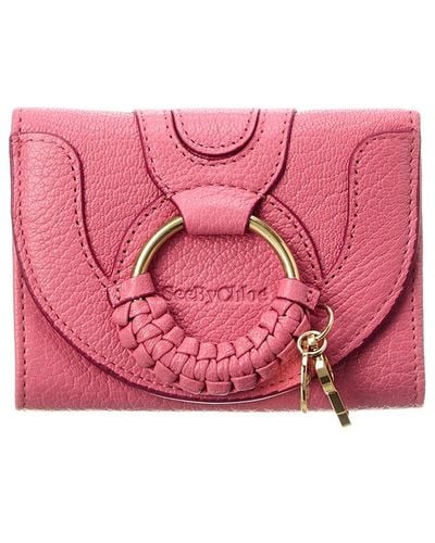 See By Chloé Hana Leather Trifold Wallet - Pink