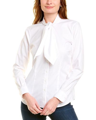Brooks Brothers Tailored Fit Blouse - White