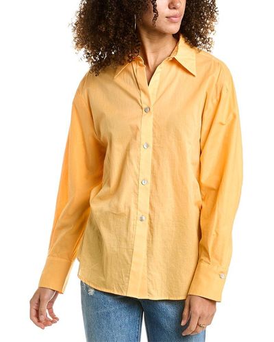 Vince Sculpted Voile Shirt - Yellow
