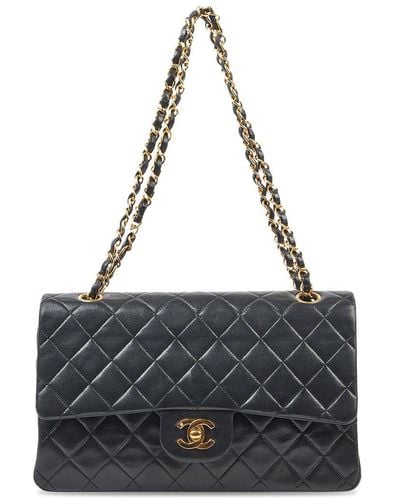 Chanel Quilted Leather Classic Small Double Flap Bag (Authentic Pre- Owned) - Black
