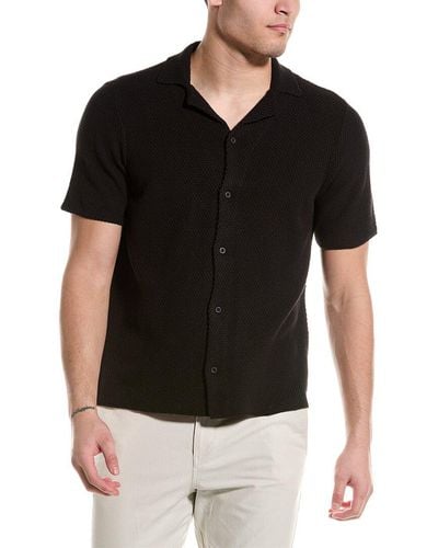 Onia Textured Camp Shirt - Black