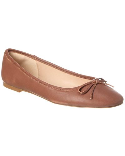 Yosi Samra Sadie Leather Flat - Brown