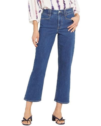 NYDJ Bailey Relaxed Straight Ankle Jean - Blue