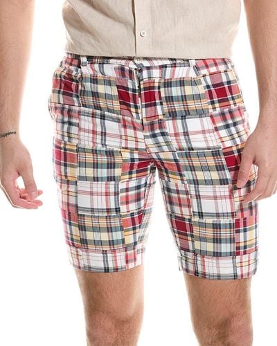 Brooks Brothers Madras Patch Short - White
