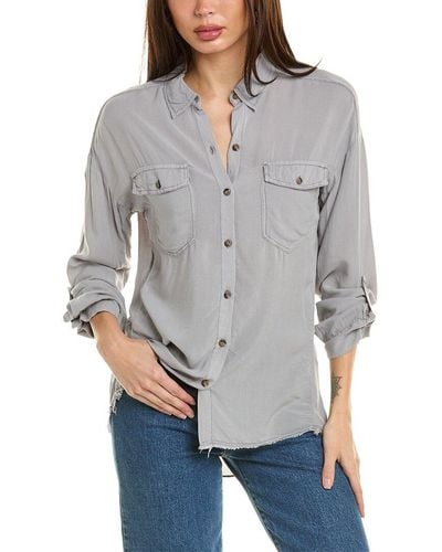 XCVI Wearables Whitson Shirt - Grey