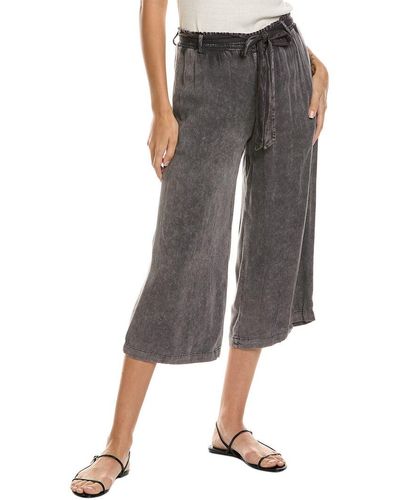 Chaser Brand Heirloom Cropped Paperbag Pant - Grey