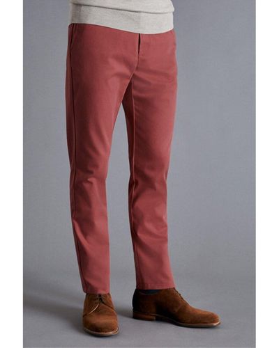 Charles Tyrwhitt Updated Smart Slim Fit Casual Chino - Red