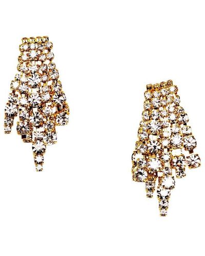 Elizabeth Cole 24k Plated Dangle Earrings - Metallic