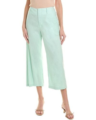 Rag & Bone Dylan Cropped Linen-blend Pant - Green