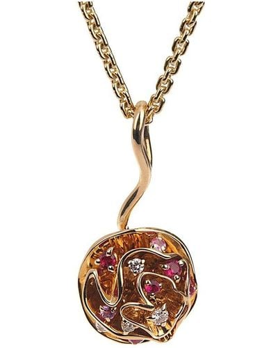 Louis Vuitton 18K Diamond Necklace (Authentic Pre-Owned) - Metallic