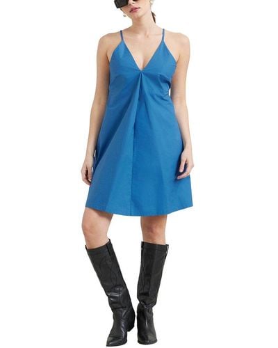 MODERN CITIZEN Talia V-neck Cami Mini Dress - Blue