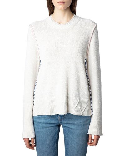 Zadig & Voltaire Louna Silk-blend Sweater - White