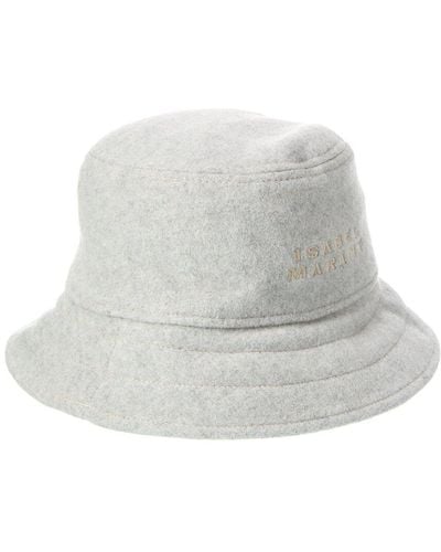 Isabel Marant Giorgia Wool-blend Bucket Hat - Grey