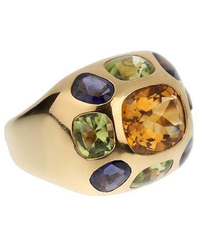 Chanel 18K 16.00 Ct. Tw. Gemstone Coco Cocktail Ring (Authentic Pre-Owned) - Metallic