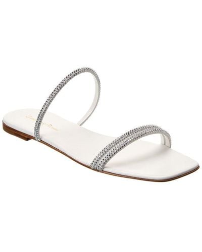 Gianvito Rossi Cannes Leather Sandal - White