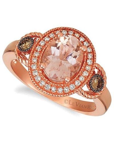 Le Vian 14k Strawberry Gold® 1.55 Ct. Tw. Diamond & Morganite Ring - White