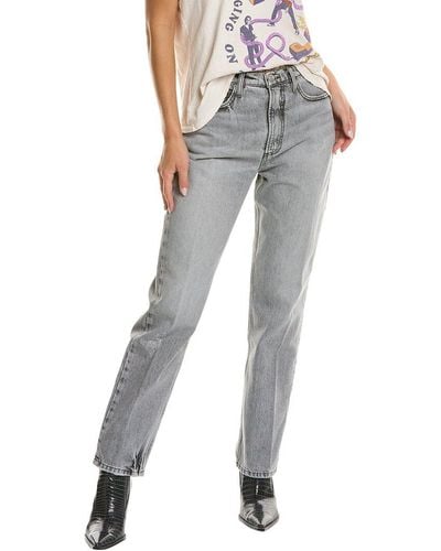 FRAME Le High 'n' Tight Everwood Straight Jean - Gray